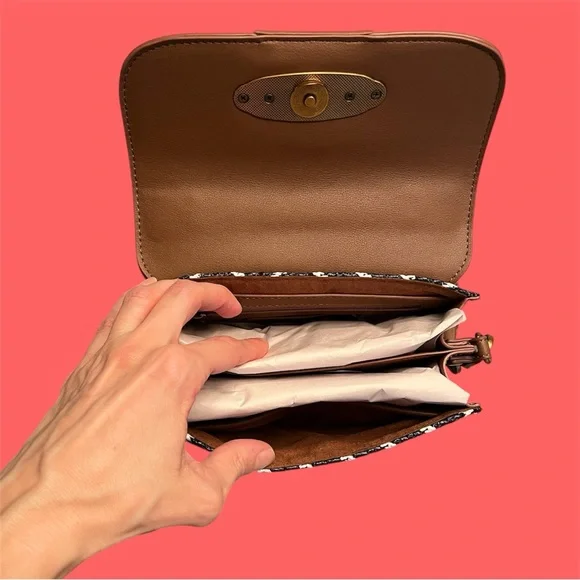 Steve Madden Horseshoe Brown and Navy Women's Bag - Picture 7 of 7